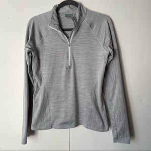 Athleta Quarter Zip Pullover Long sleeve shirt grey Medium